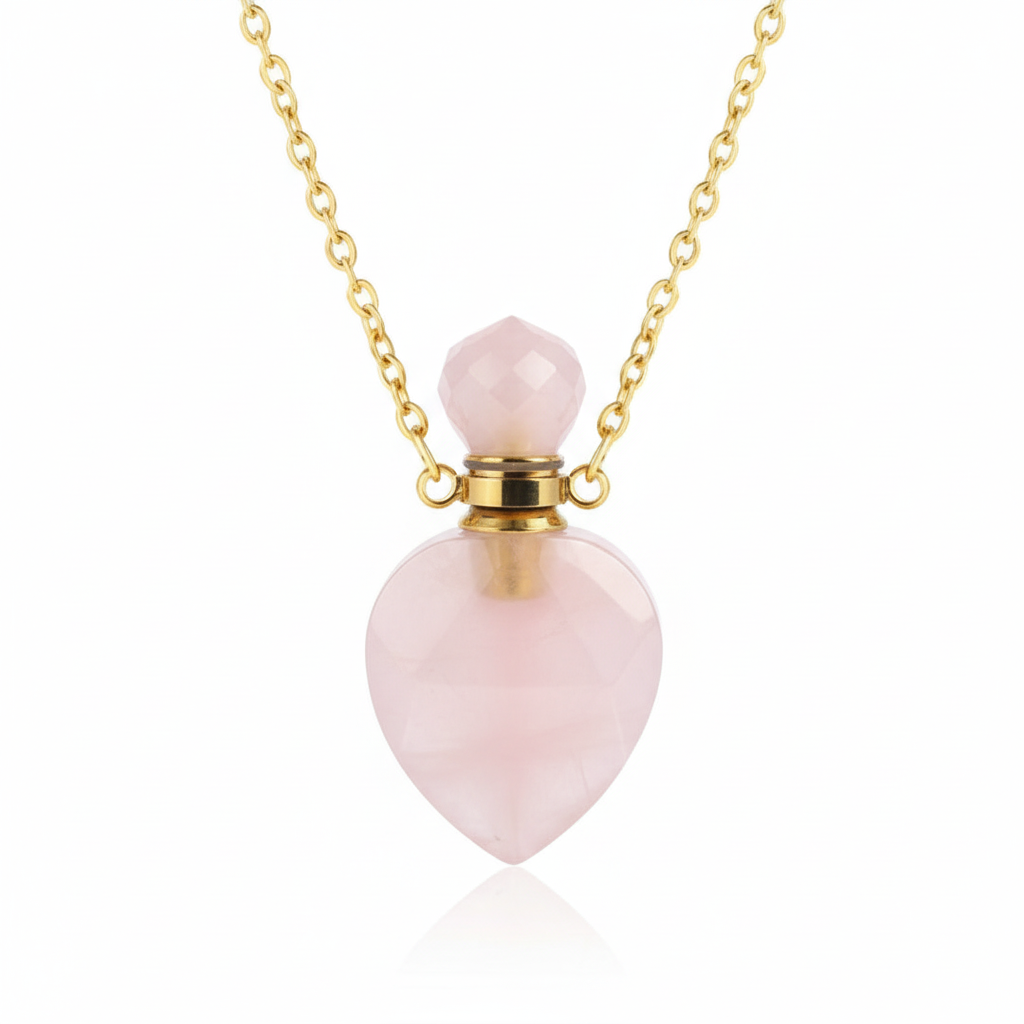 Pink Rose Quartz Necklace